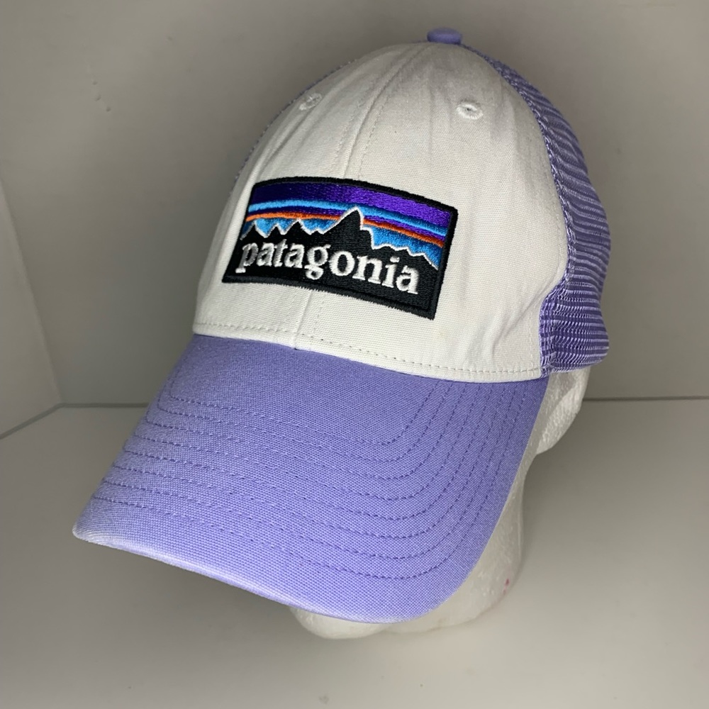 Patagonia logo cap hat adjustable purple
